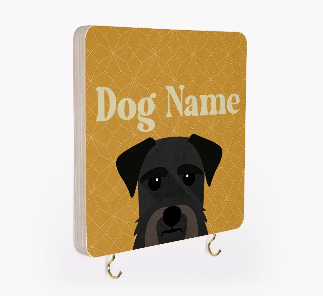 'Geometric Pattern' - Personalised {breedFullName} Lead & Collar Hanger