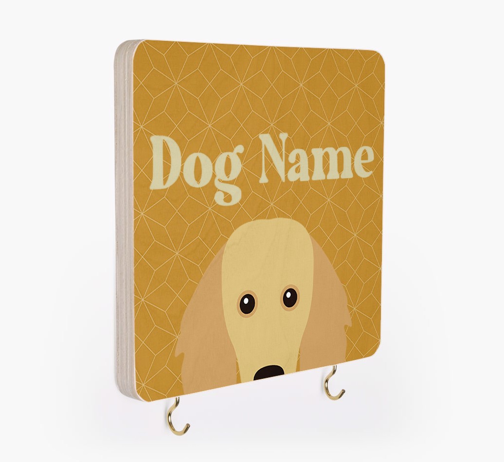 'Geometric Pattern' - Personalized {breedFullName} Lead & Collar Hanger