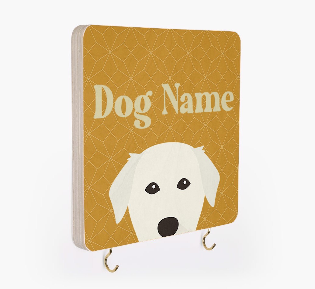 'Geometric Pattern' - Personalized {breedFullName} Lead & Collar Hanger