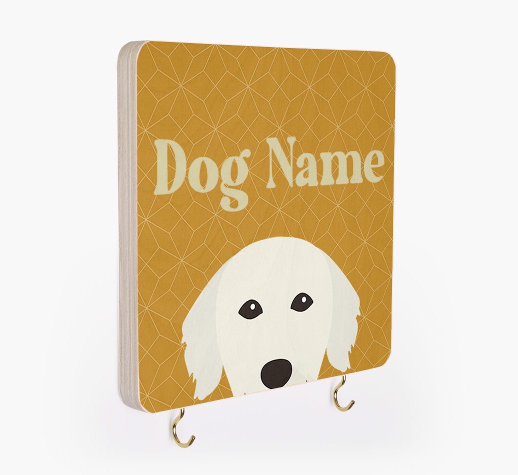 'Geometric Pattern' - Personalized {breedFullName} Lead & Collar Hanger