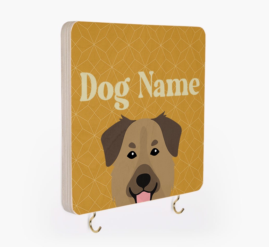 'Geometric Pattern' - Personalised {breedFullName} Lead & Collar Hanger