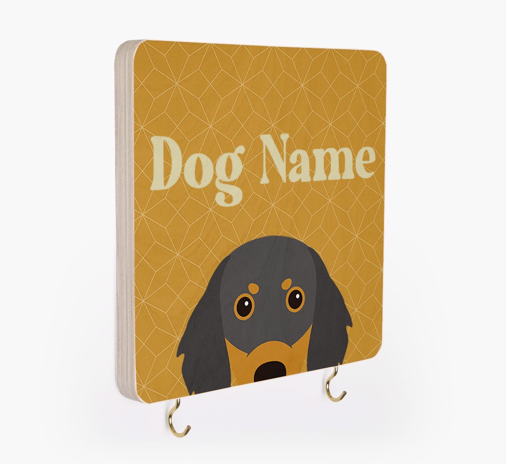 'Geometric Pattern' - Personalised {breedFullName} Lead & Collar Hanger