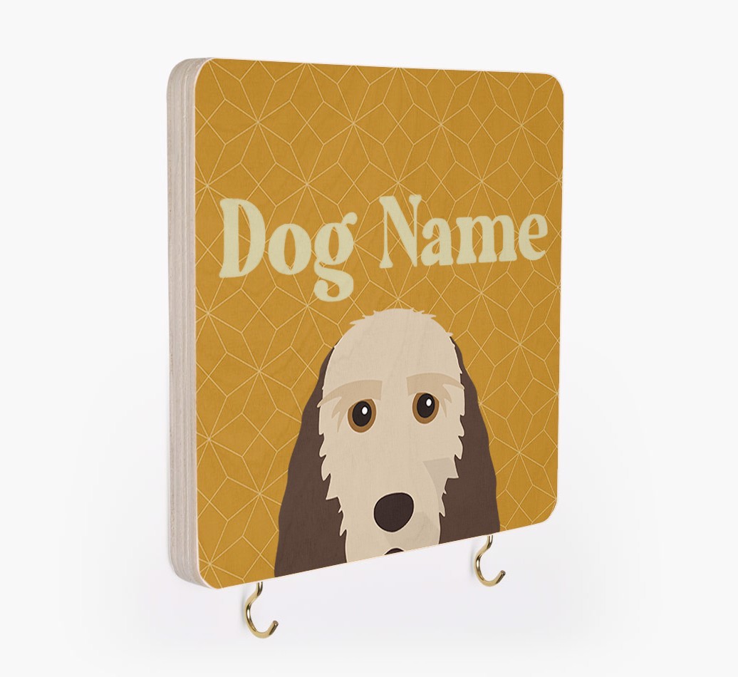 'Geometric Pattern' - Personalized {breedFullName} Lead & Collar Hanger