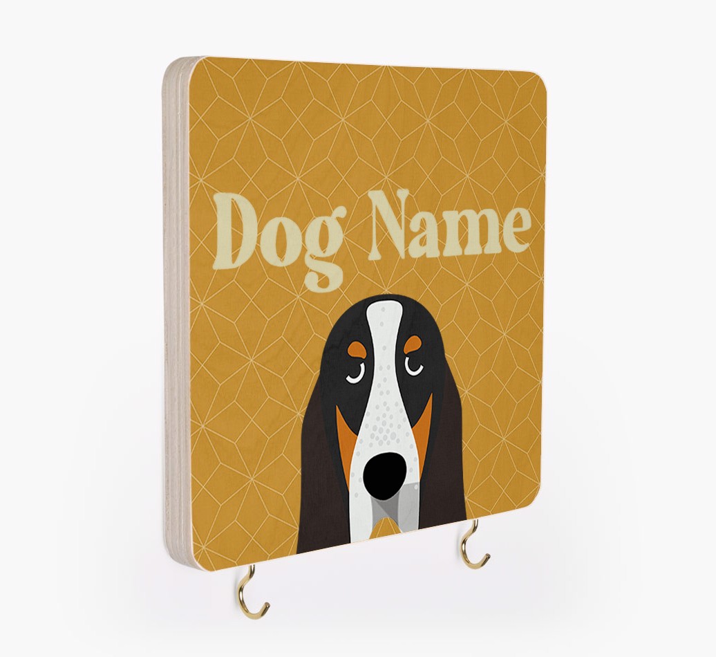 'Geometric Pattern' - Personalized {breedFullName} Lead & Collar Hanger