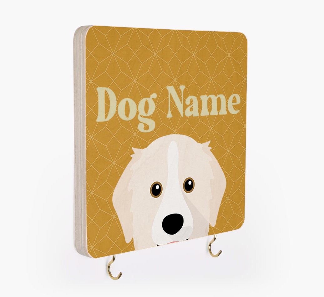 'Geometric Pattern' - Personalized {breedFullName} Lead & Collar Hanger