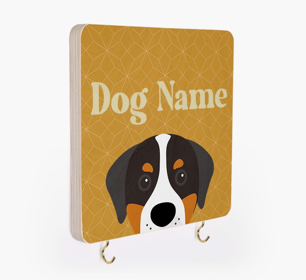 'Geometric Pattern' - Personalized {breedFullName} Lead & Collar Hanger
