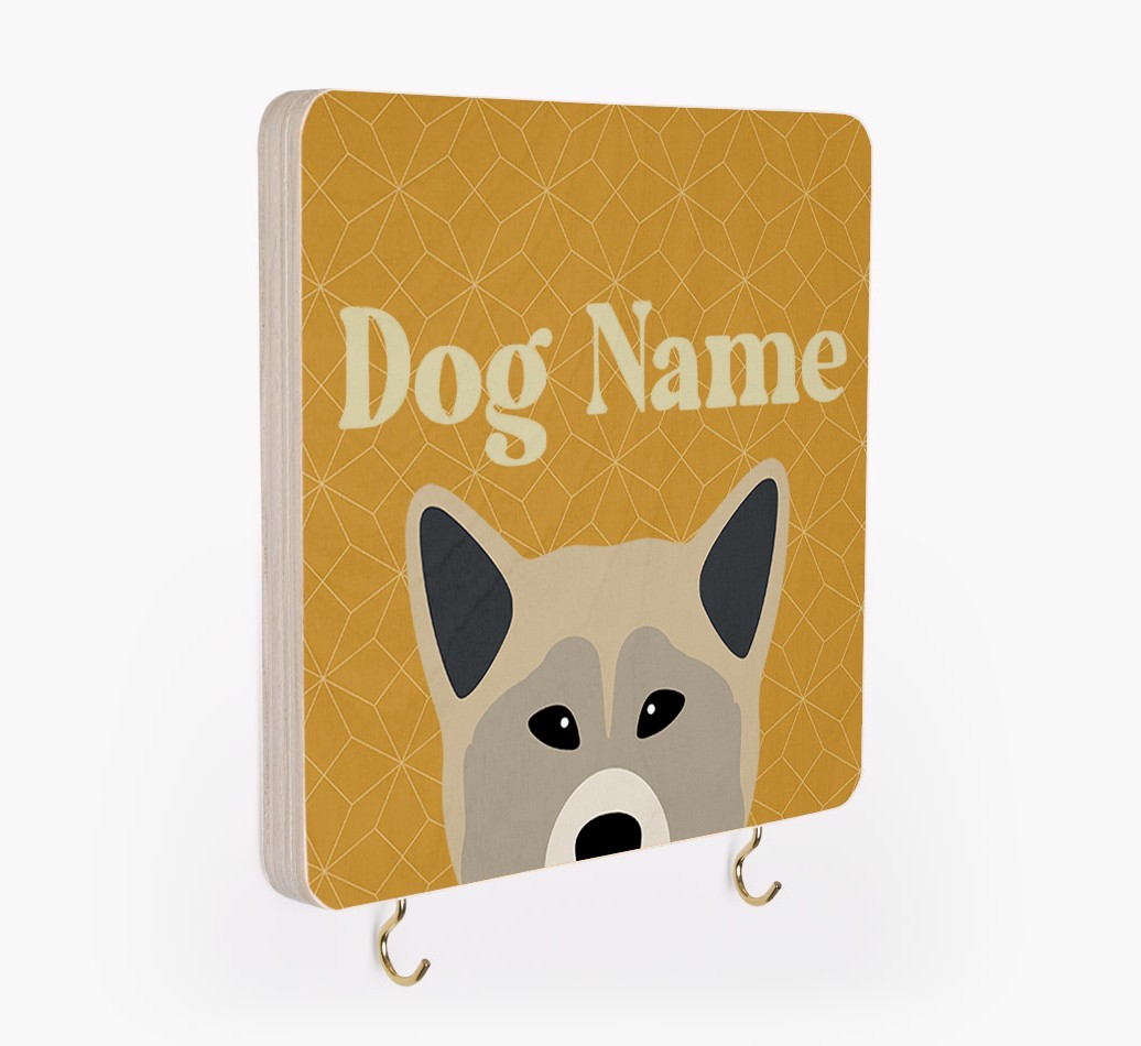 'Geometric Pattern' - Personalized {breedFullName} Lead & Collar Hanger