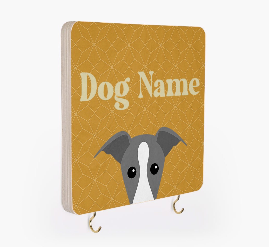 'Geometric Pattern' - Personalized {breedFullName} Lead & Collar Hanger