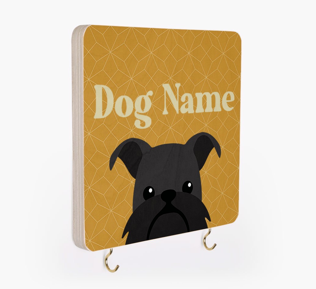 'Geometric Pattern' - Personalized {breedFullName} Lead & Collar Hanger