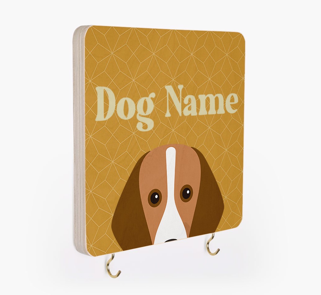 'Geometric Pattern' - Personalised {breedFullName} Lead & Collar Hanger