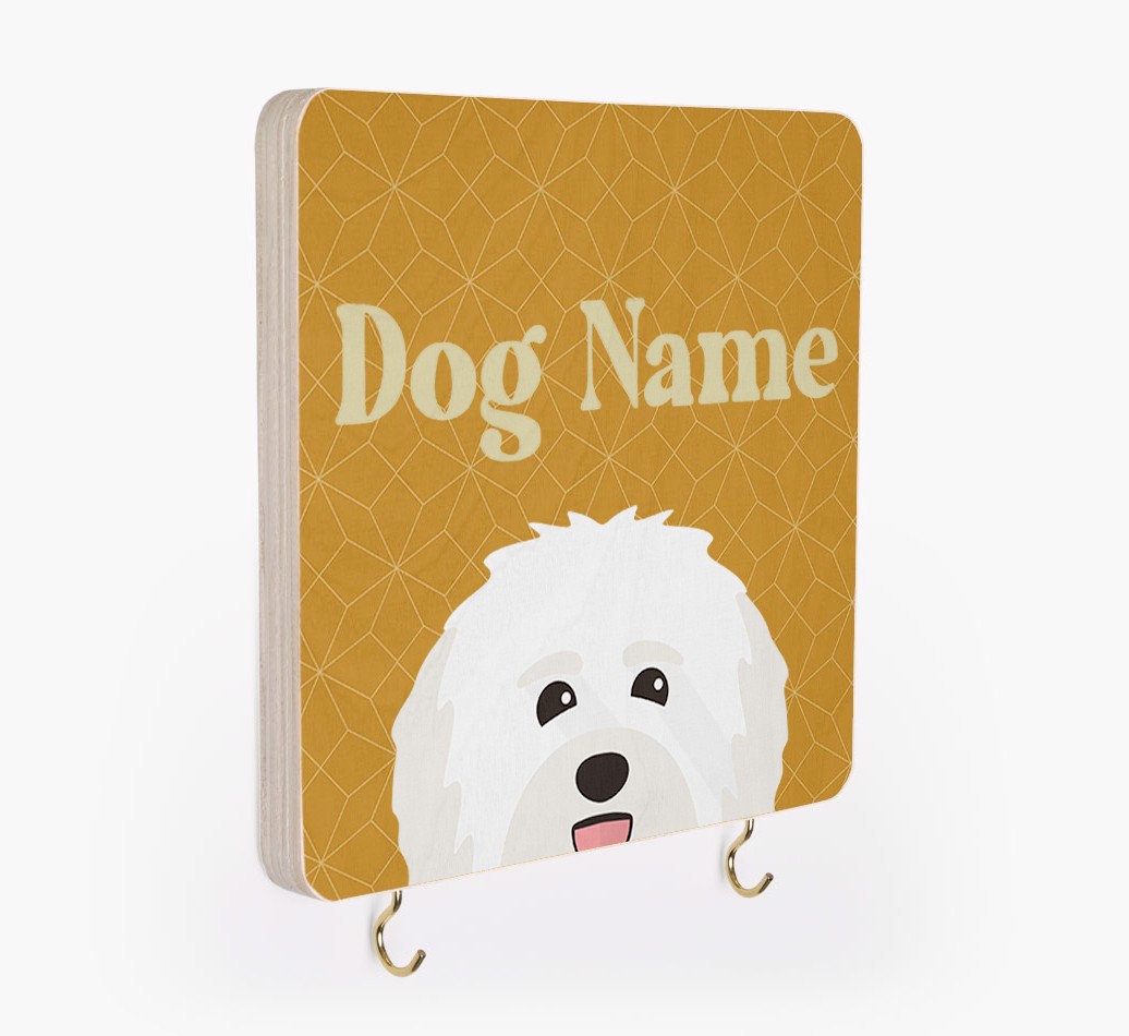 'Geometric Pattern' - Personalized {breedFullName} Lead & Collar Hanger
