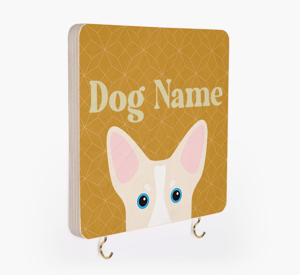 'Geometric Pattern' - Personalized {breedFullName} Lead & Collar Hanger