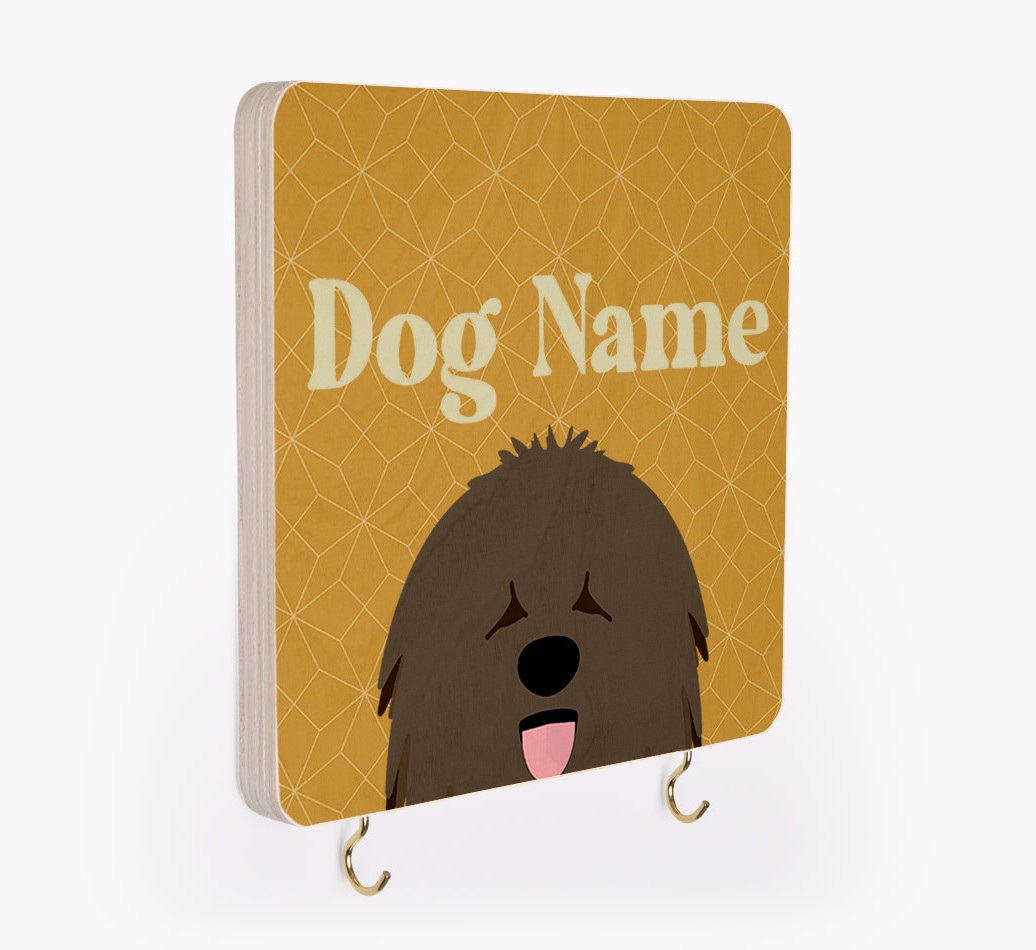 'Geometric Pattern' - Personalized {breedFullName} Lead & Collar Hanger