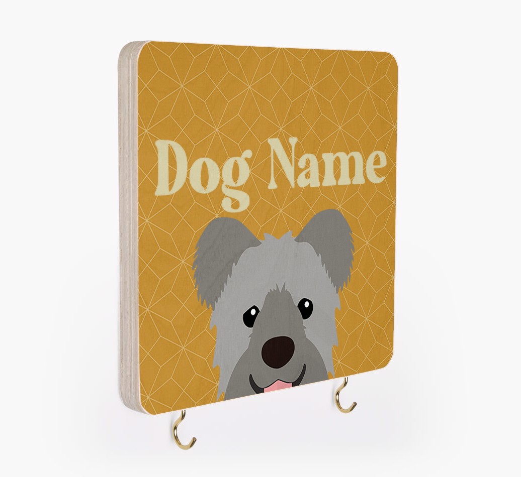 'Geometric Pattern' - Personalized {breedFullName} Lead & Collar Hanger