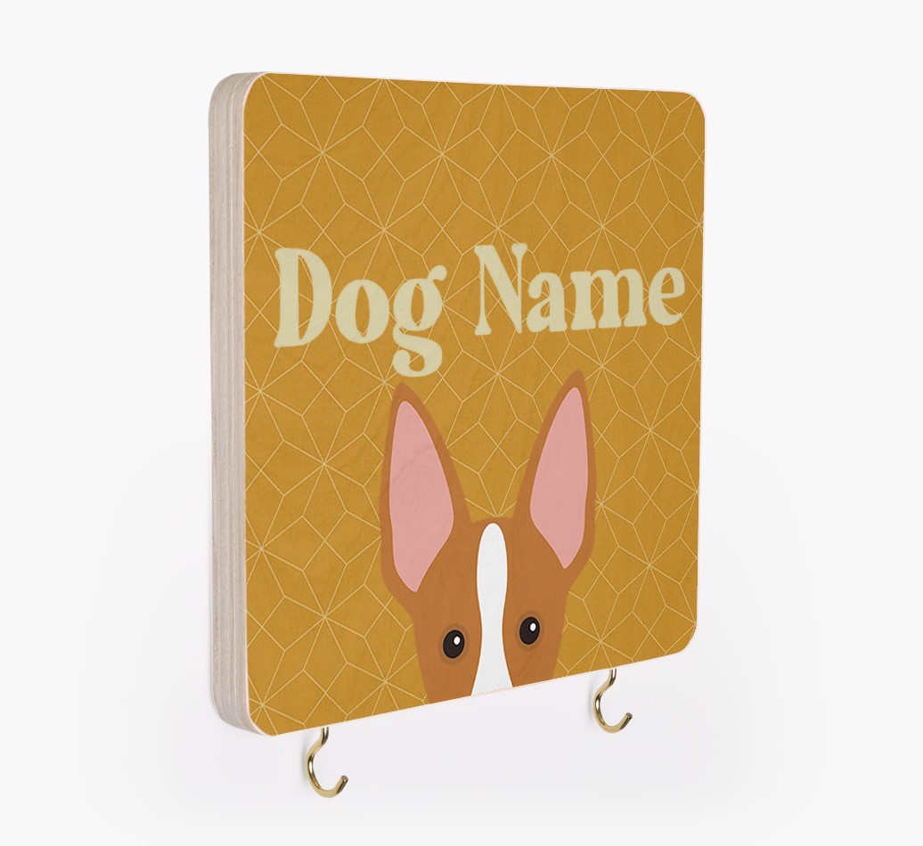 'Geometric Pattern' - Personalized {breedFullName} Lead & Collar Hanger