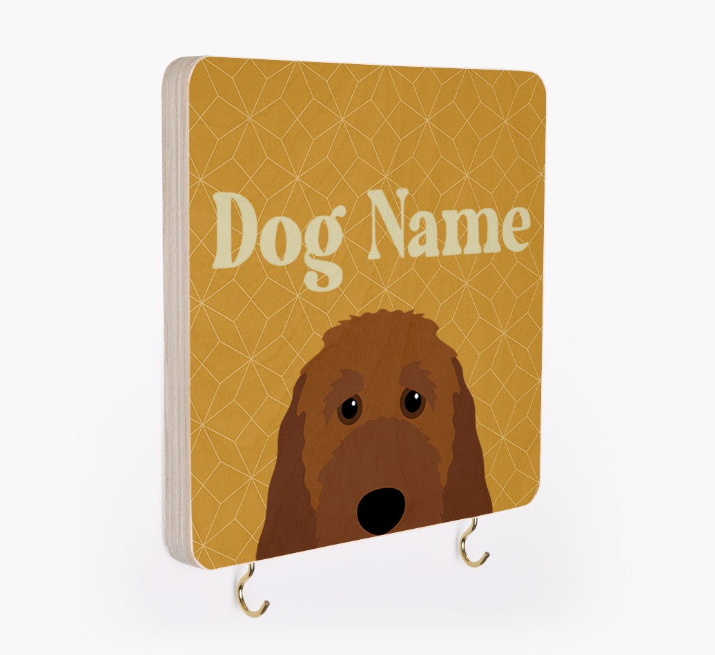'Geometric Pattern' - Personalized {breedFullName} Lead & Collar Hanger
