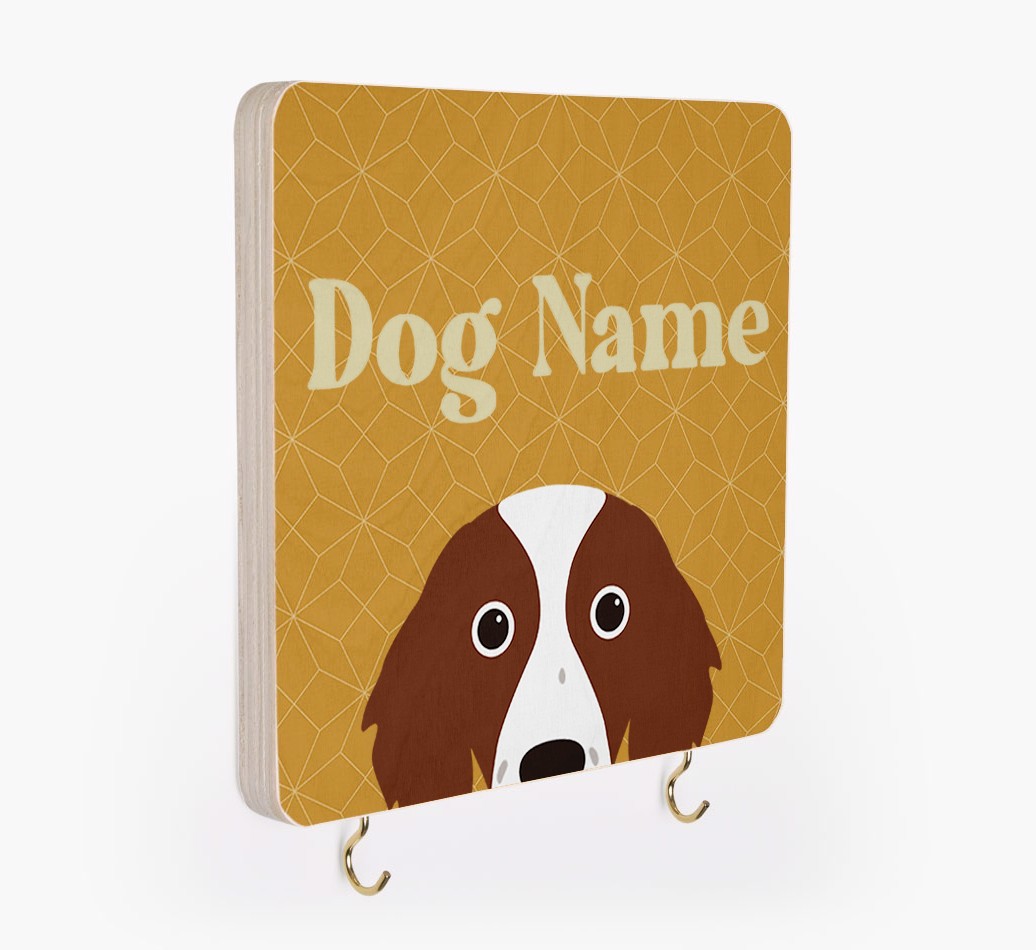 'Geometric Pattern' - Personalized {breedFullName} Lead & Collar Hanger