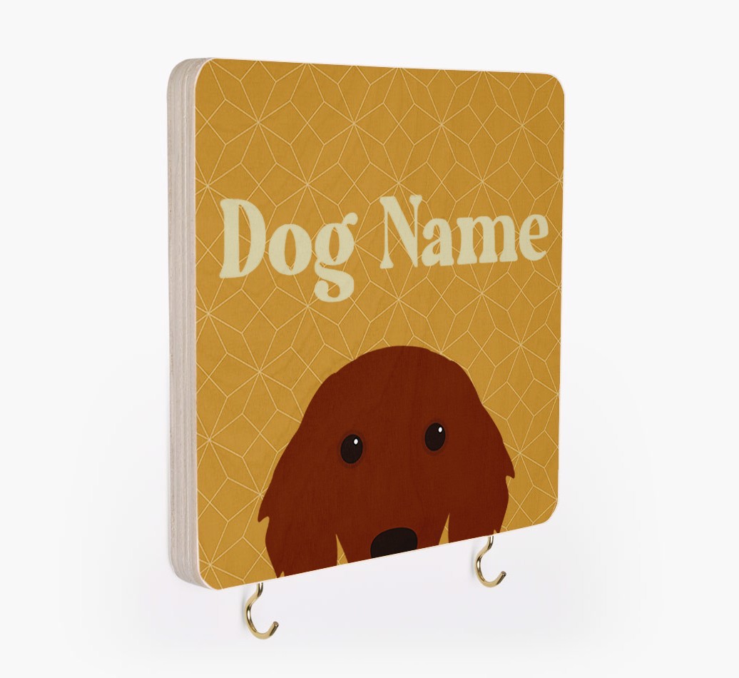 'Geometric Pattern' - Personalized {breedFullName} Lead & Collar Hanger