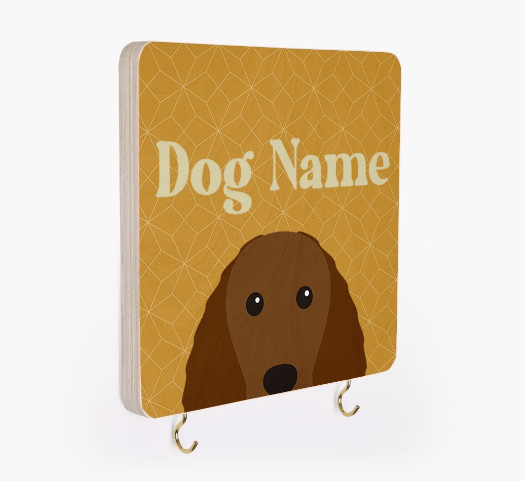 'Geometric Pattern' - Personalized {breedFullName} Lead & Collar Hanger