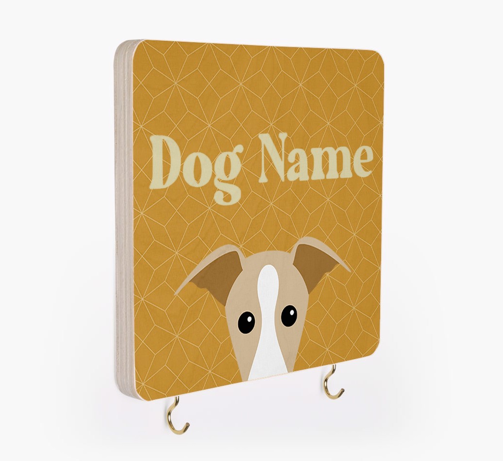 'Geometric Pattern' - Personalized {breedFullName} Lead & Collar Hanger
