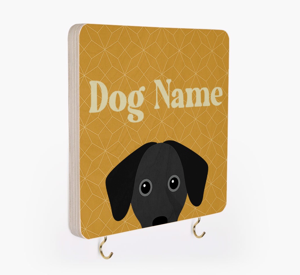 'Geometric Pattern' - Personalized {breedFullName} Lead & Collar Hanger