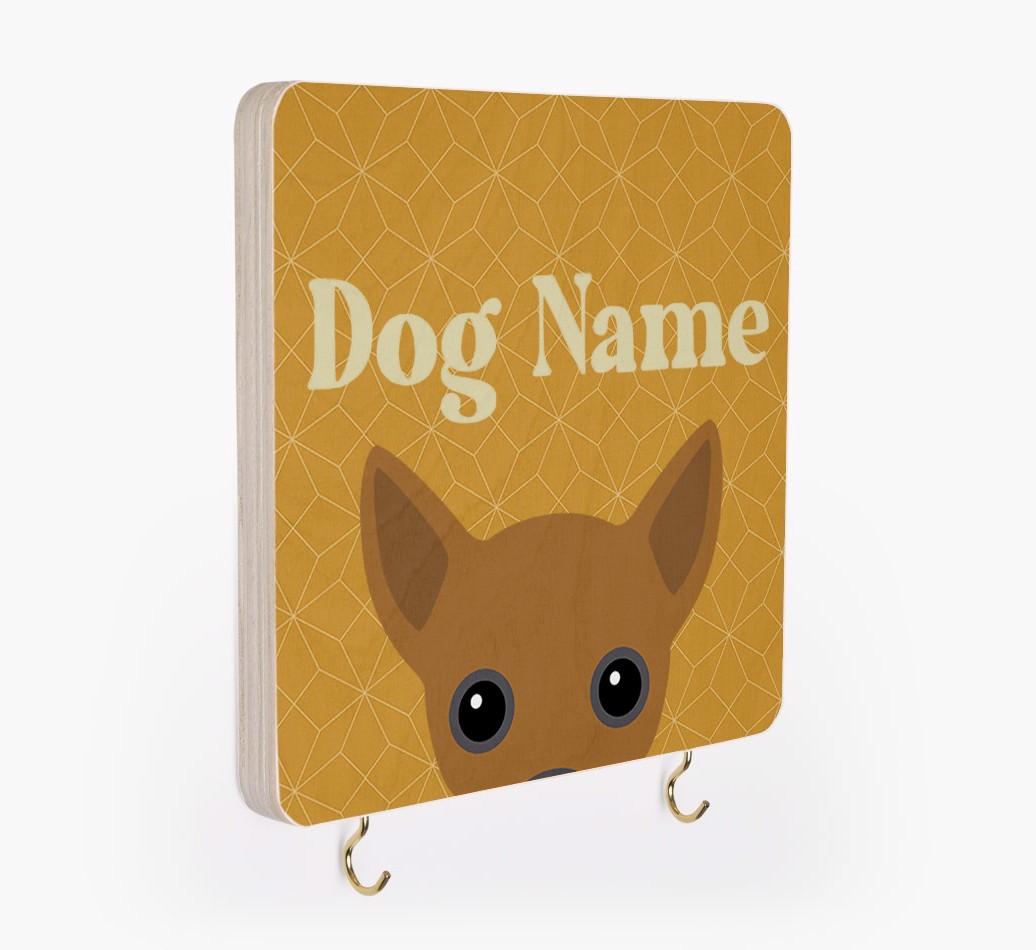 'Geometric Pattern' - Personalized {breedFullName} Lead & Collar Hanger