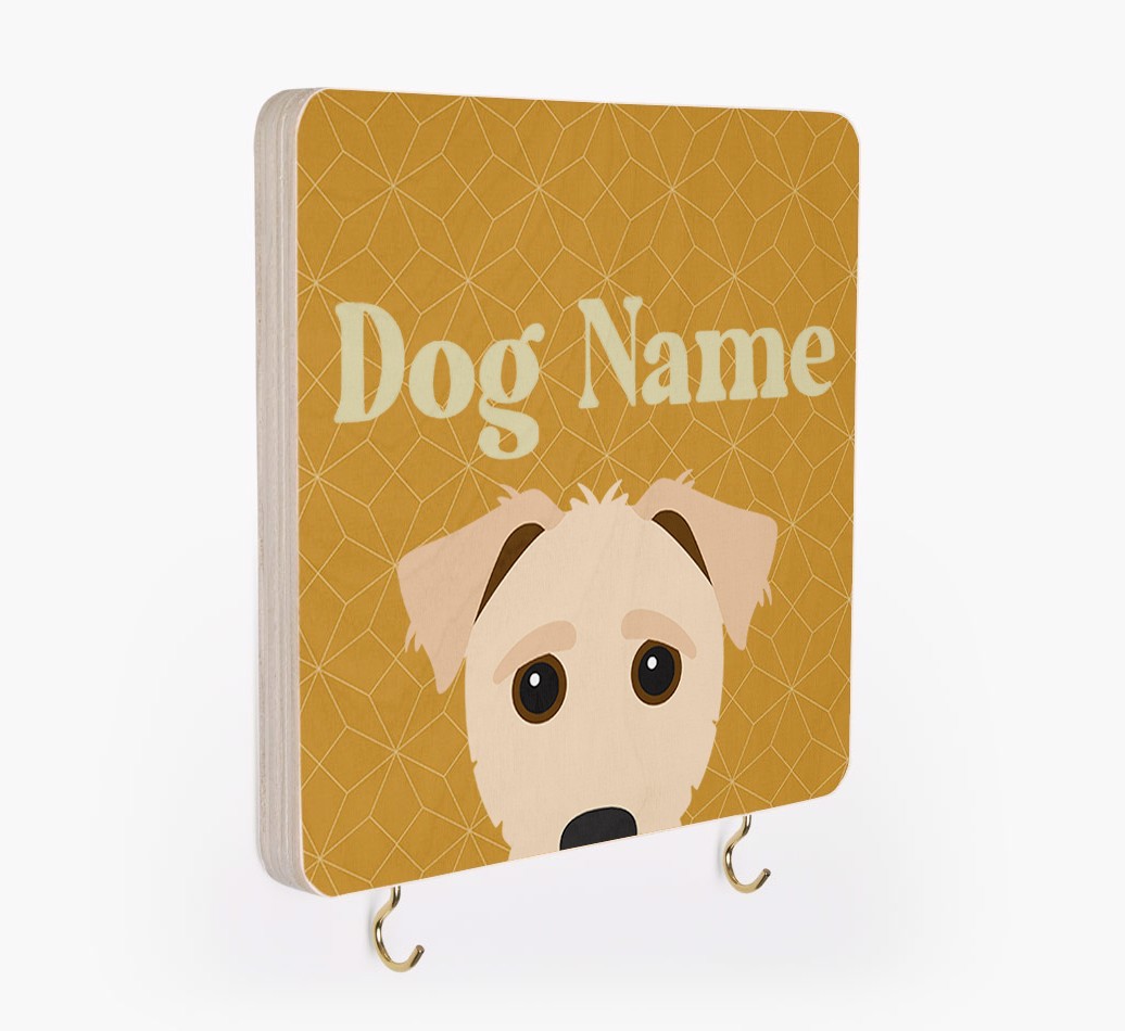 'Geometric Pattern' - Personalized {breedFullName} Lead & Collar Hanger