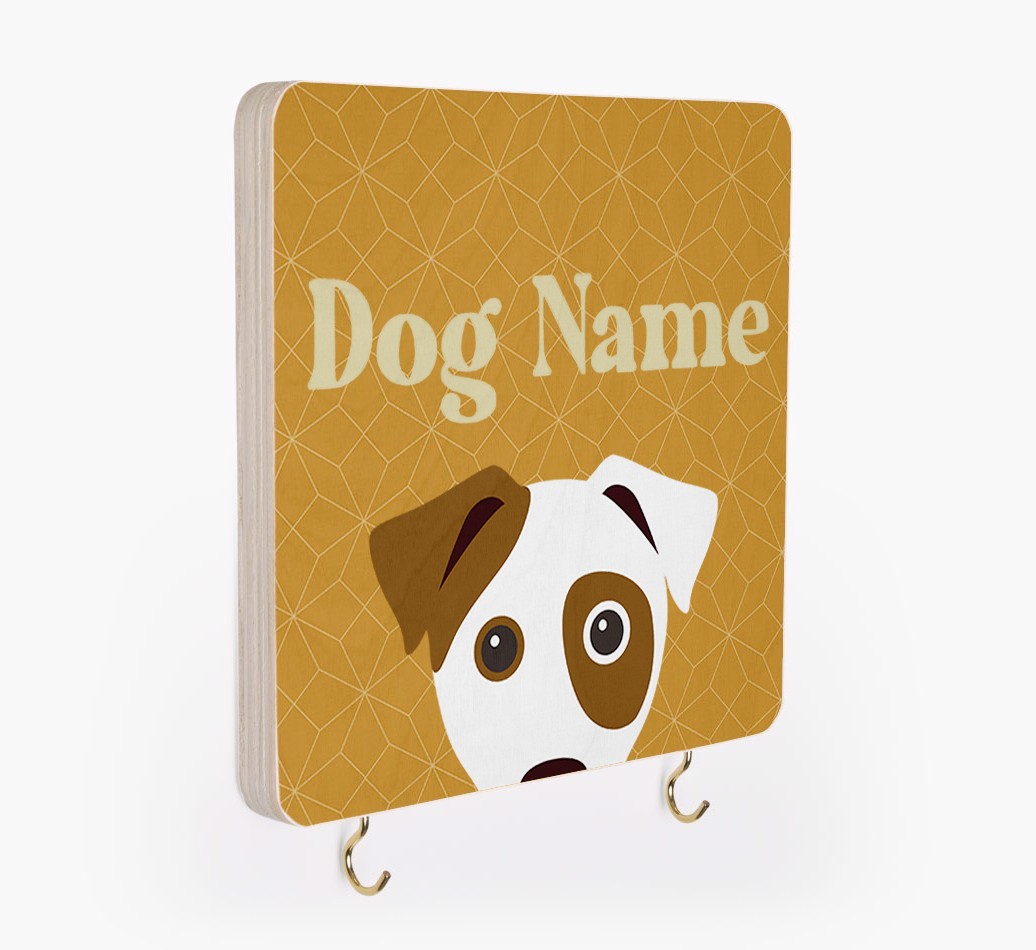 'Geometric Pattern' - Personalized {breedFullName} Lead & Collar Hanger