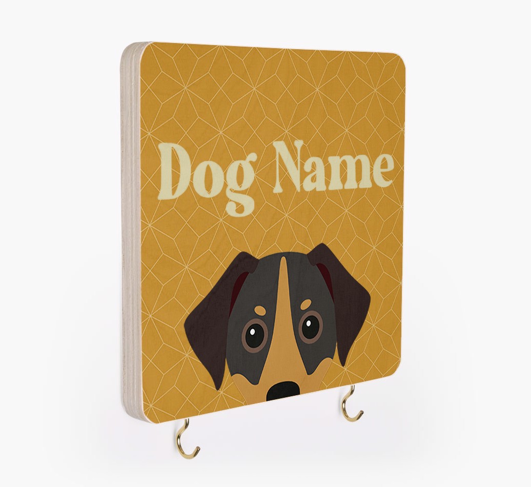 'Geometric Pattern' - Personalized {breedFullName} Lead & Collar Hanger