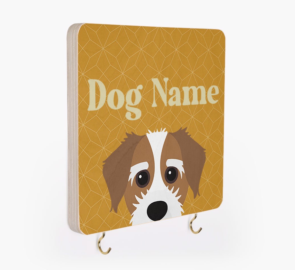 'Geometric Pattern' - Personalized {breedFullName} Lead & Collar Hanger