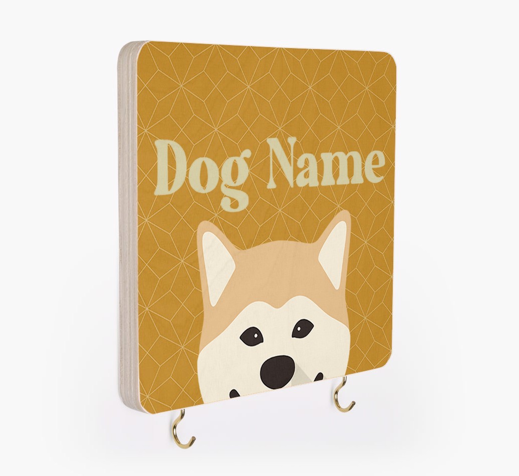 'Geometric Pattern' - Personalized {breedFullName} Lead & Collar Hanger