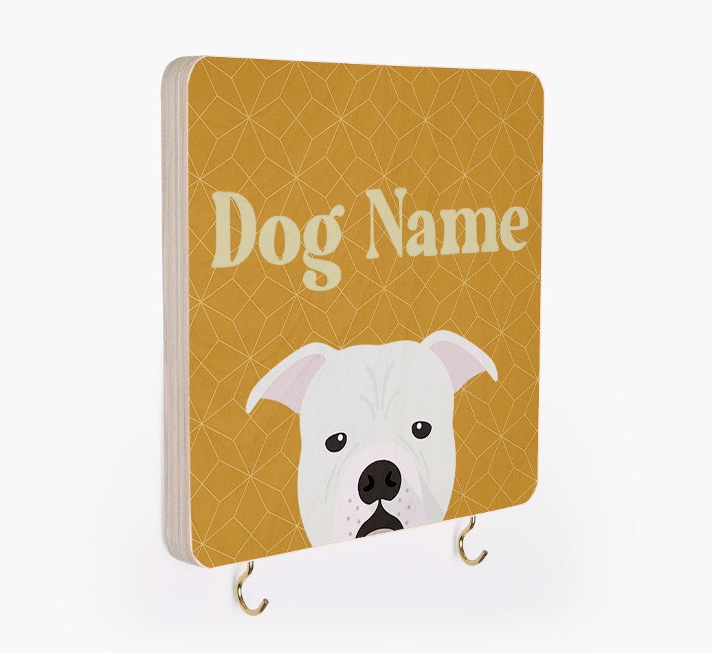 'Geometric Pattern' - Personalized {breedFullName} Lead & Collar Hanger