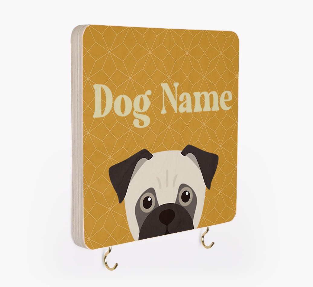 'Geometric Pattern' - Personalised {breedFullName} Lead & Collar Hanger