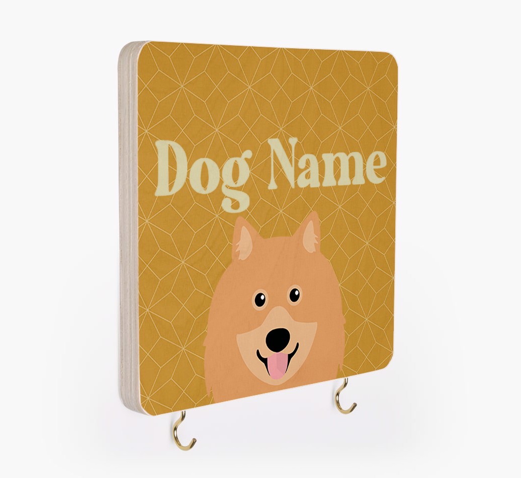 'Geometric Pattern' - Personalized {breedFullName} Lead & Collar Hanger