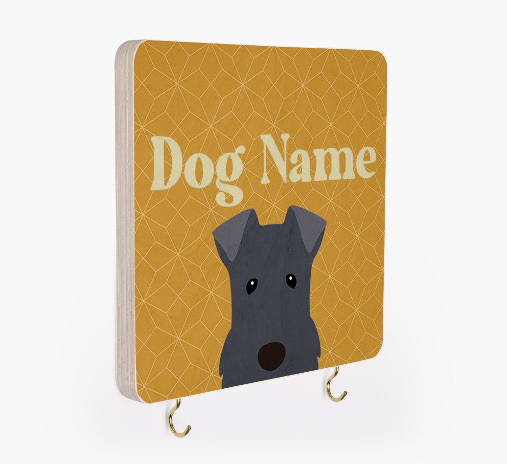 'Geometric Pattern' - Personalized {breedFullName} Lead & Collar Hanger