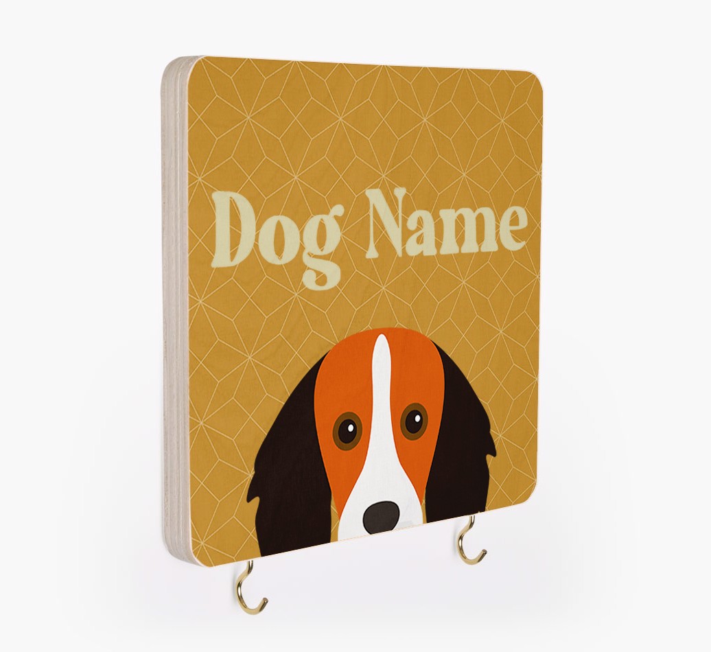 'Geometric Pattern' - Personalized {breedFullName} Lead & Collar Hanger