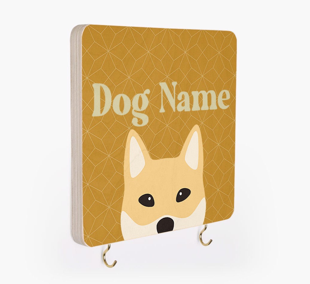 'Geometric Pattern' - Personalized {breedFullName} Lead & Collar Hanger