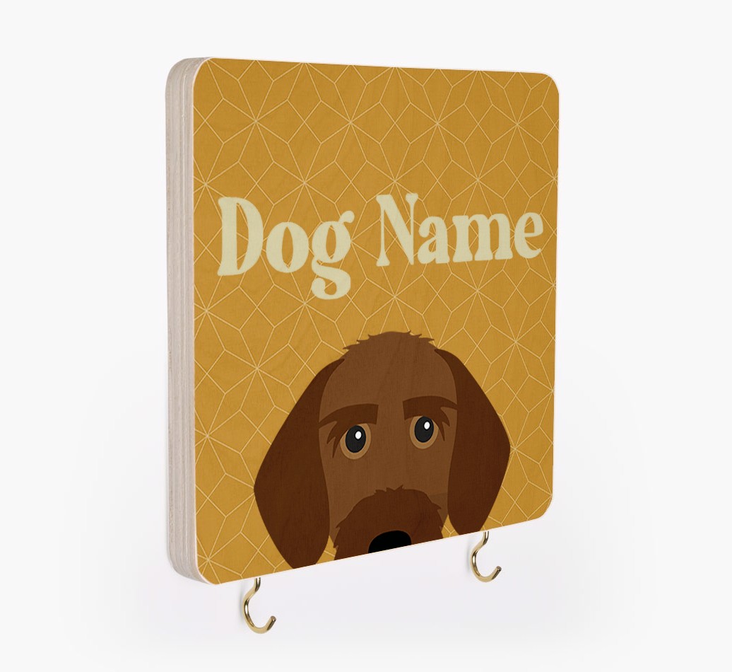 'Geometric Pattern' - Personalised {breedFullName} Lead & Collar Hanger
