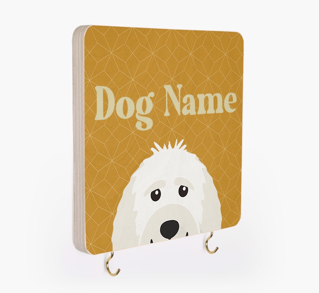 'Geometric Pattern' - Personalized {breedFullName} Lead & Collar Hanger