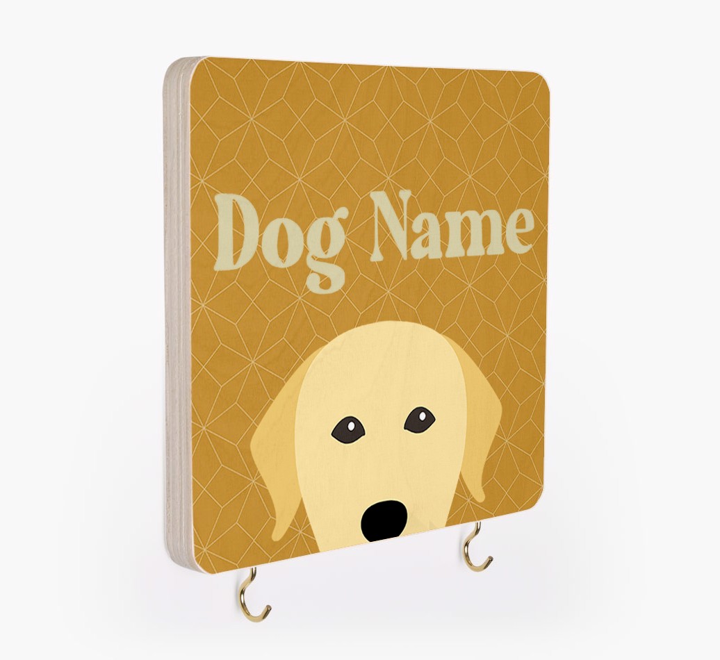 'Geometric Pattern' - Personalized {breedFullName} Lead & Collar Hanger