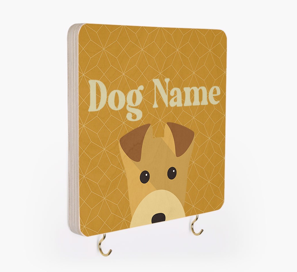 'Geometric Pattern' - Personalized {breedFullName} Lead & Collar Hanger
