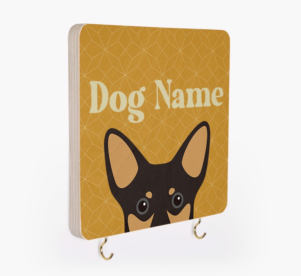 'Geometric Pattern' - Personalized {breedFullName} Lead & Collar Hanger