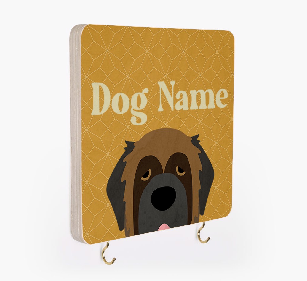 'Geometric Pattern' - Personalized {breedFullName} Lead & Collar Hanger