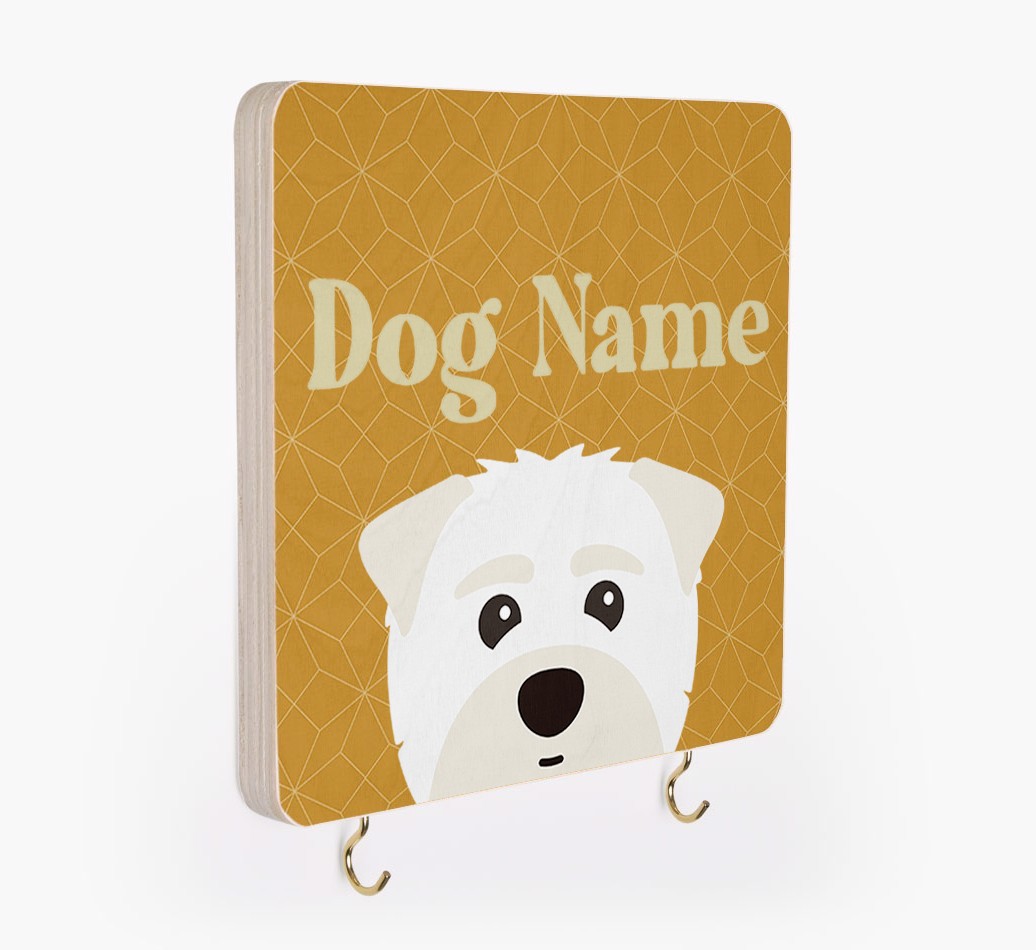 'Geometric Pattern' - Personalized {breedFullName} Lead & Collar Hanger