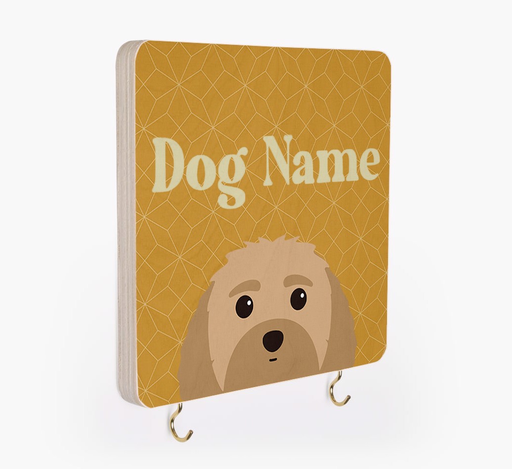 'Geometric Pattern' - Personalized {breedFullName} Lead & Collar Hanger