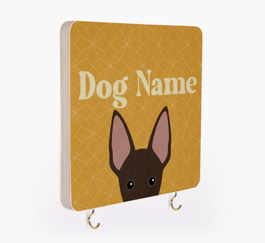 'Geometric Pattern' - Personalized {breedFullName} Lead & Collar Hanger