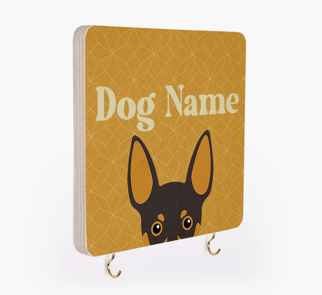 'Geometric Pattern' - Personalized {breedFullName} Lead & Collar Hanger