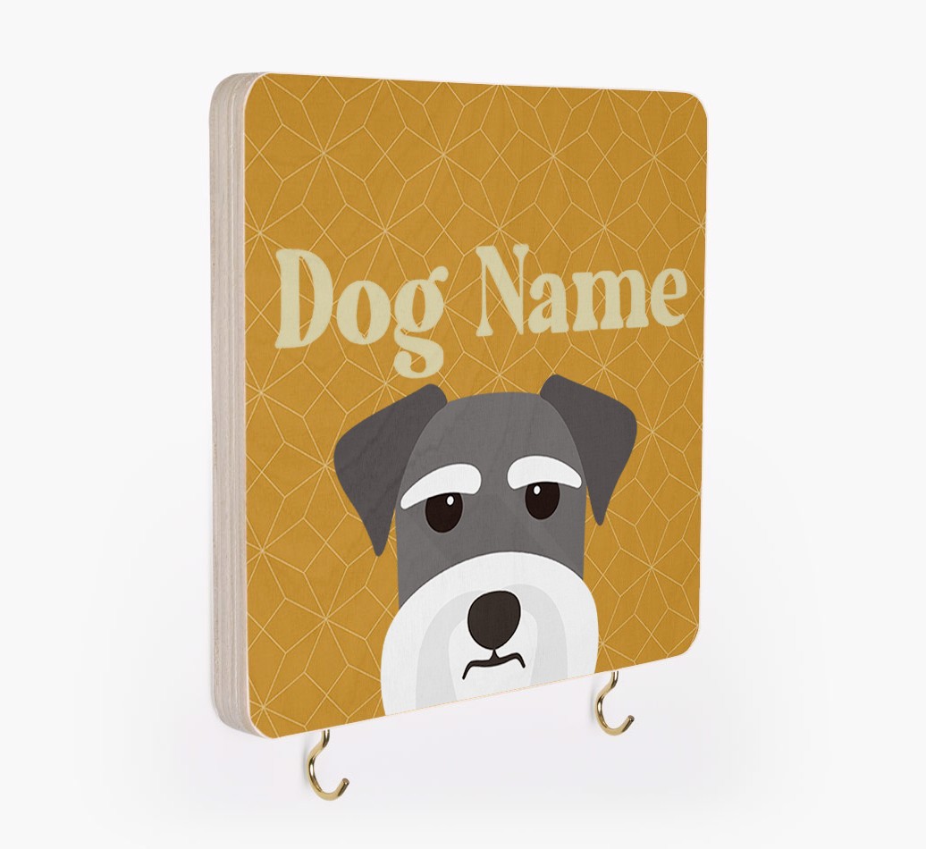 'Geometric Pattern' - Personalized {breedFullName} Lead & Collar Hanger