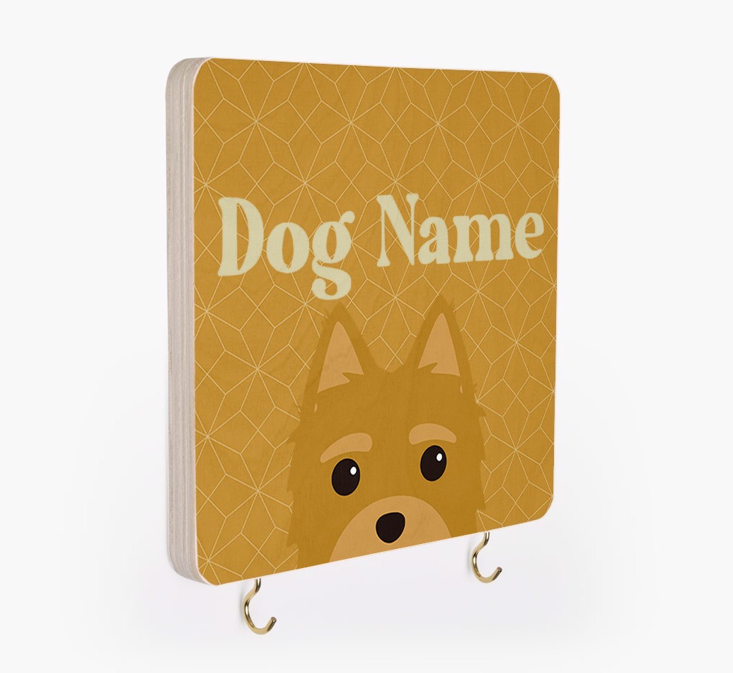 'Geometric Pattern' - Personalized {breedFullName} Lead & Collar Hanger
