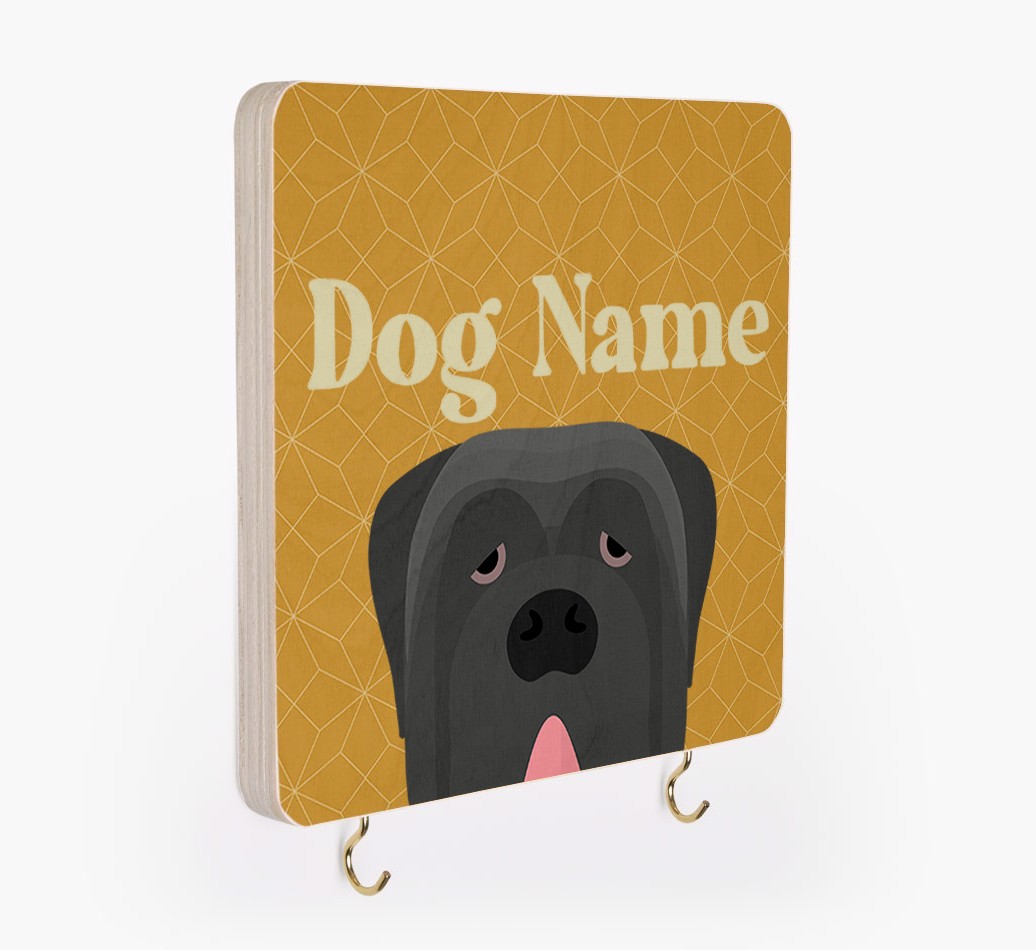 'Geometric Pattern' - Personalized {breedFullName} Lead & Collar Hanger